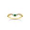 Ring green stone with white stones gold from the Charming Collection collection in the THOMAS SABO online store