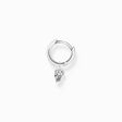 Single hoop earring with skull pendant silver from the Charming Collection collection in the THOMAS SABO online store