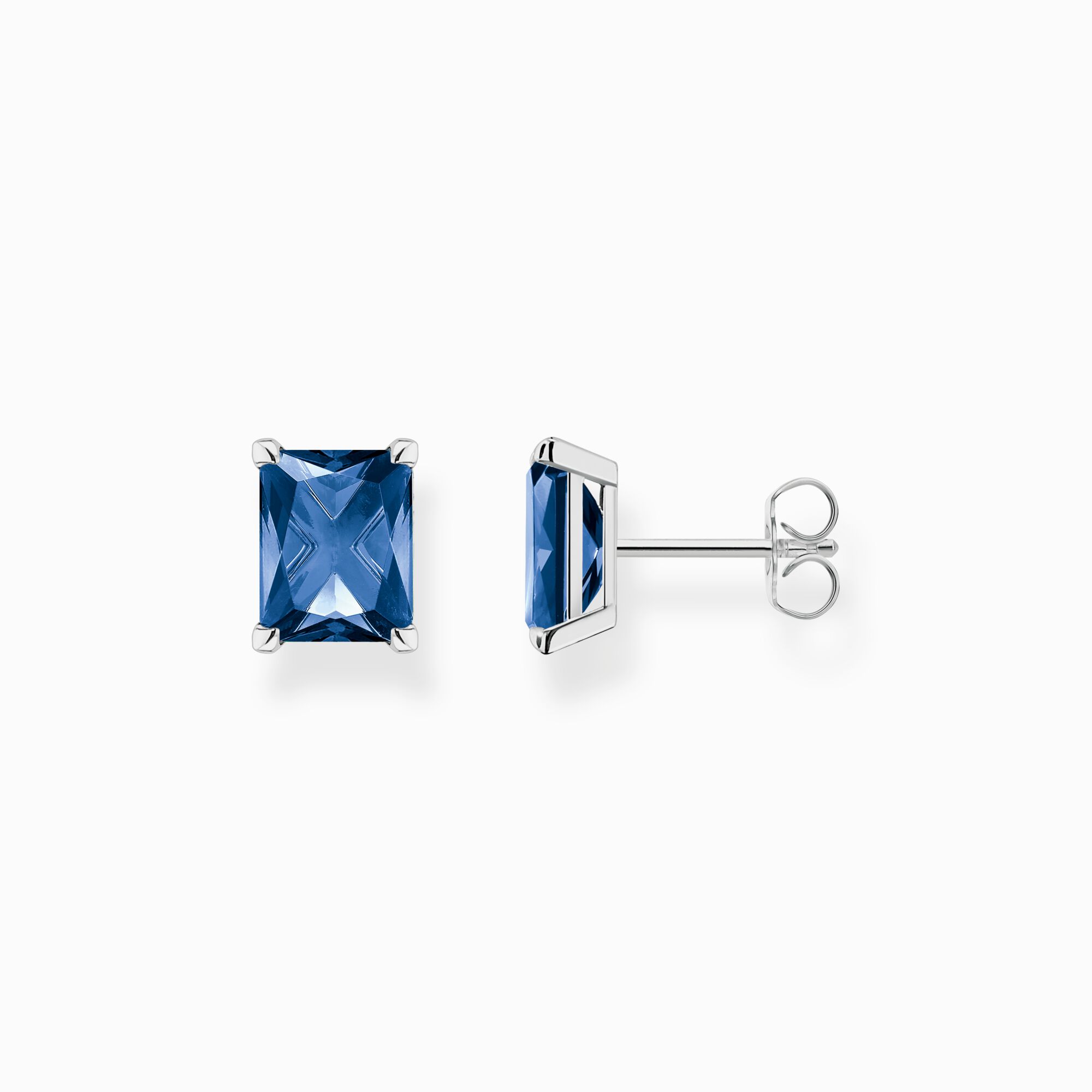 Ear studs with blue stone silver from the  collection in the THOMAS SABO online store