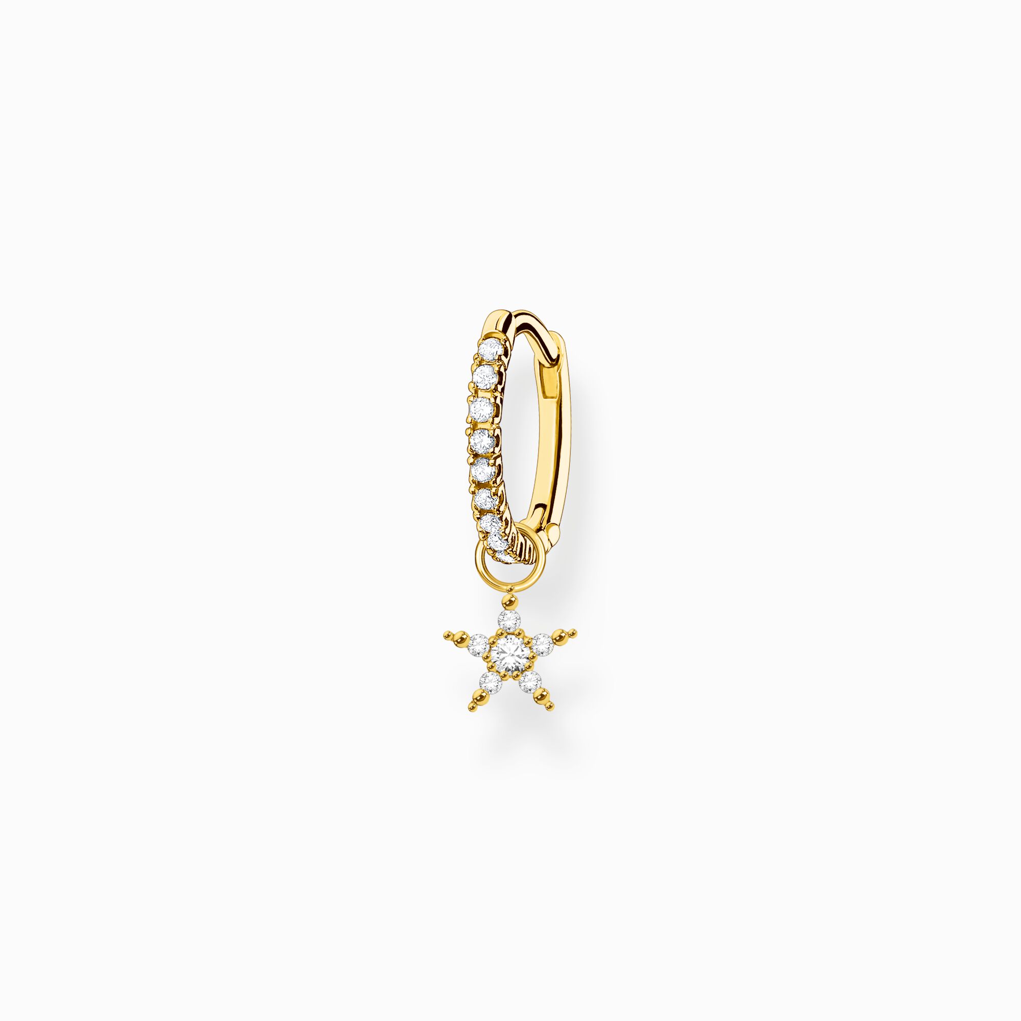 Single hoop & pendant set, star, golden – THOMAS SABO
