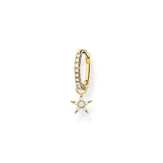 Single hoop earring with star pendant gold from the Charming Collection collection in the THOMAS SABO online store