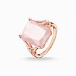 Ring mit gro&szlig;em rosa Stein und Sterne ros&eacute;vergoldet aus der  Kollektion im Online Shop von THOMAS SABO