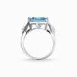 Ring mit gro&szlig;em aqua Stein und Sterne Silber aus der  Kollektion im Online Shop von THOMAS SABO
