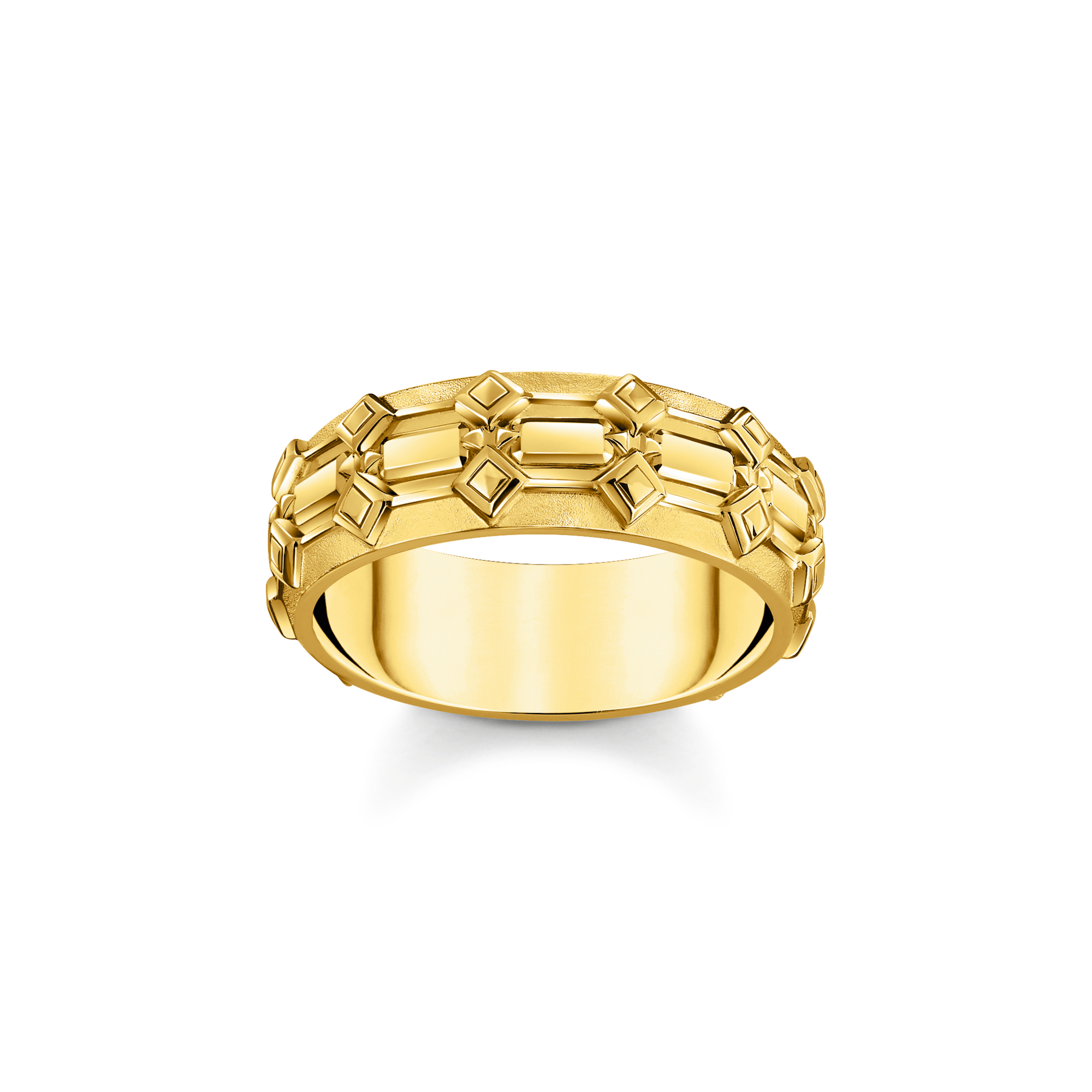Thomas Sabo Ring Krokodilpanzer breit vergoldet gelbgoldfarben TR2436-413-39-50