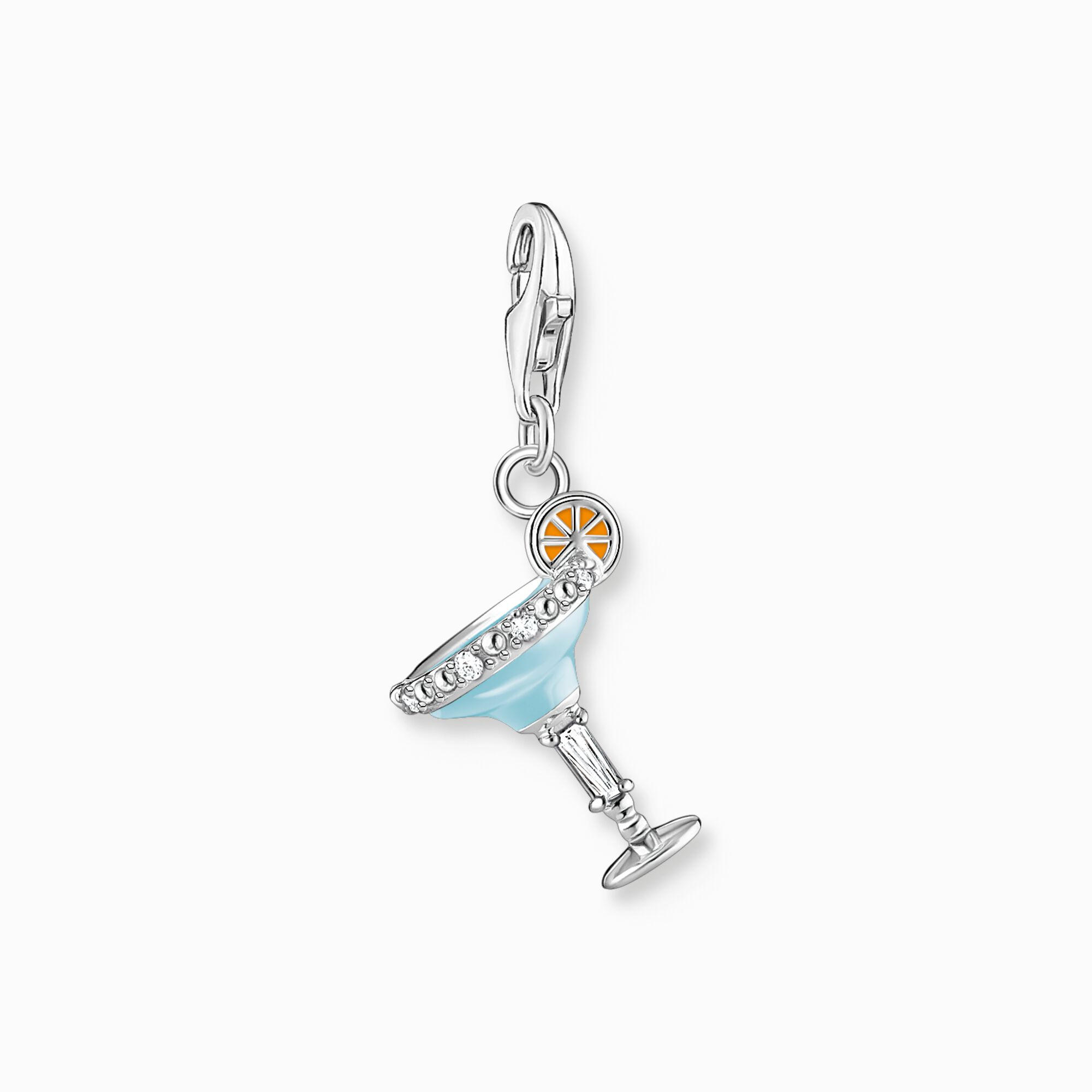 Charm pendant blue cocktail glass silver from the Charm Club collection in the THOMAS SABO online store