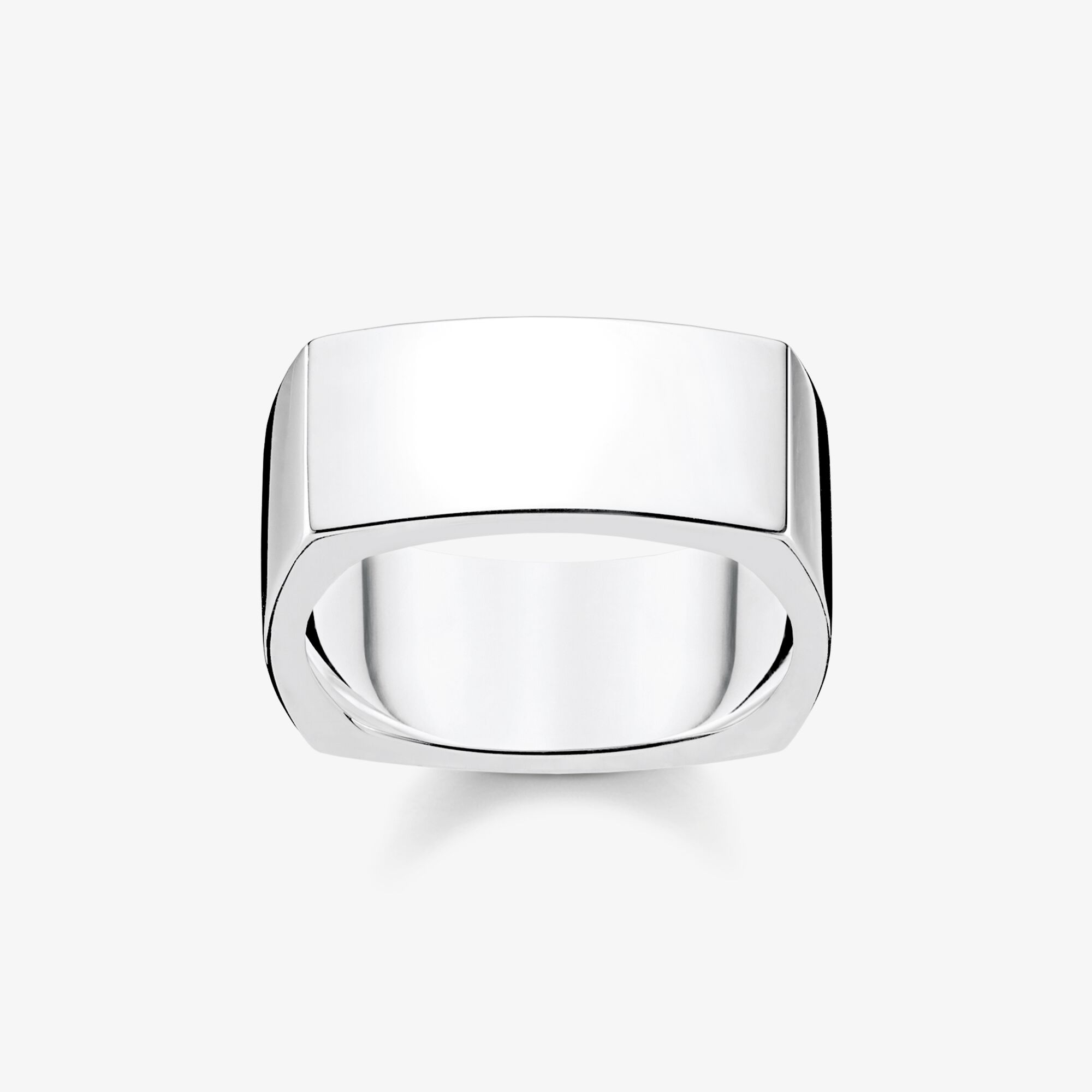 THOMAS SABO Ring Viereckig silber, Sterlingsilber, Größe: 54, Unisex