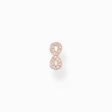 Pendiente de bot&oacute;n infinity con piedras blancas chapado en oro rosa de la colección Charming Collection en la tienda online de THOMAS SABO