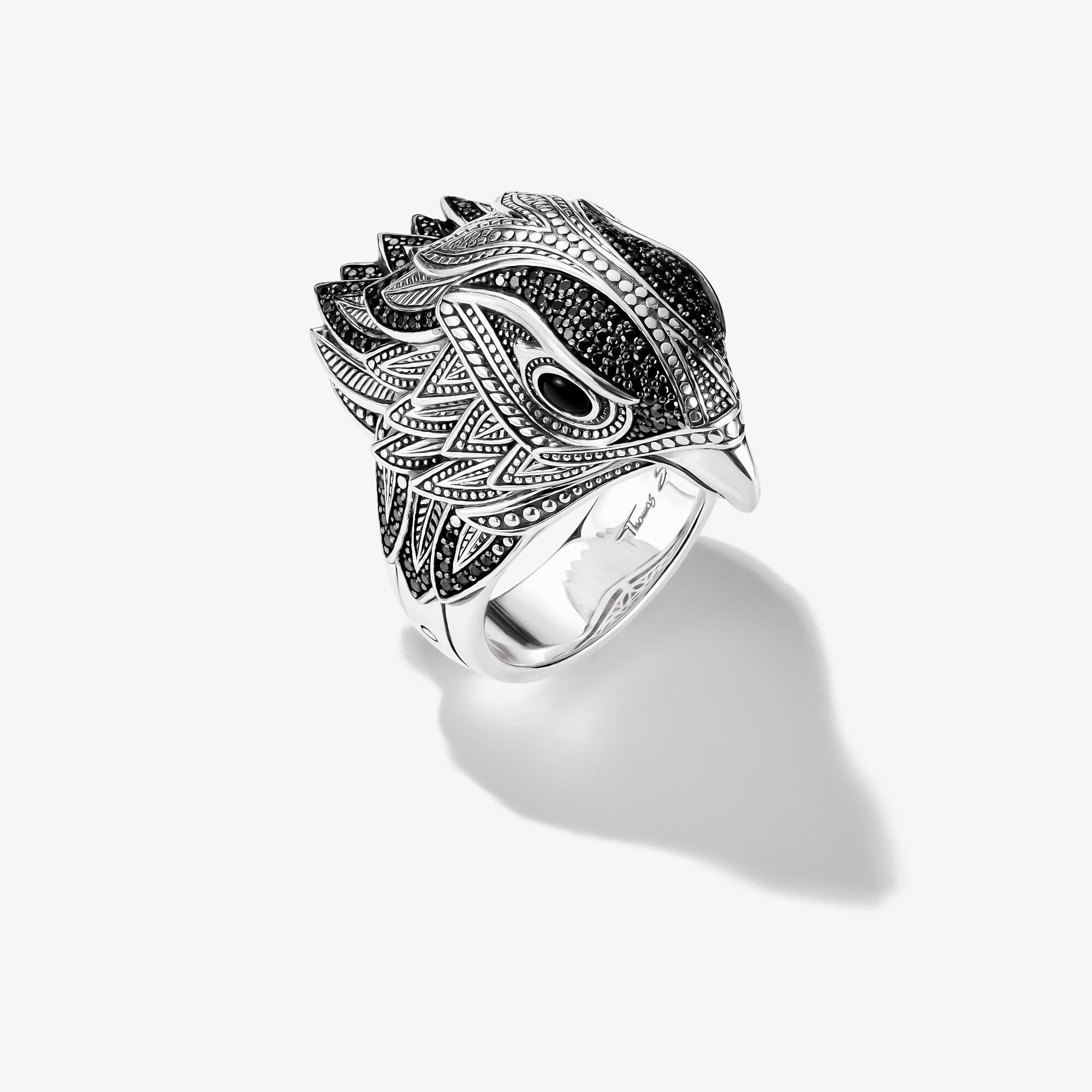 THOMAS SABO Bague faucon, Argent sterling, Taille: 54, Unisex