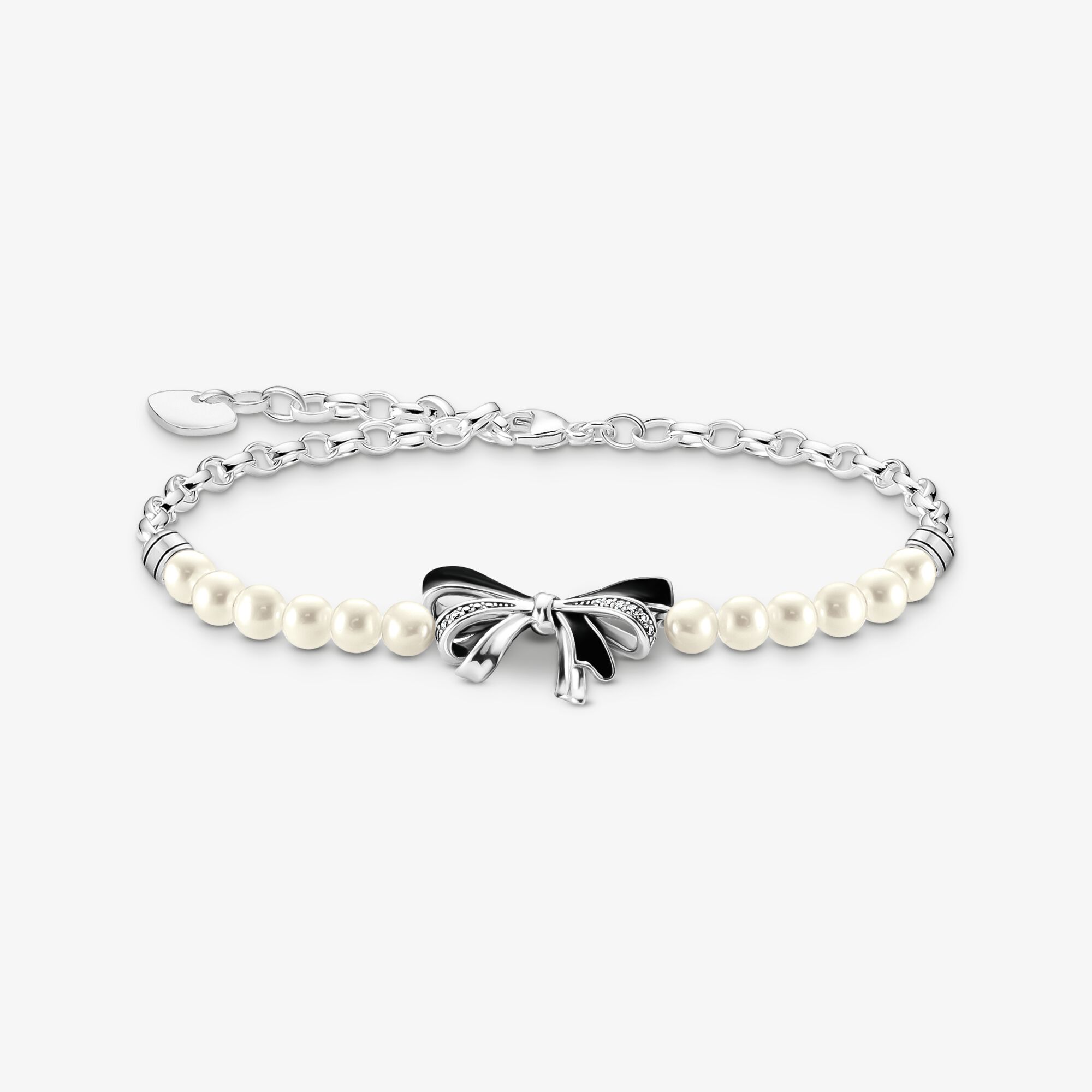 THOMAS SABO Armband med pärlor Lovely Romance silver, 925 sterlingsilver, Storlek: 19 cm, för damer