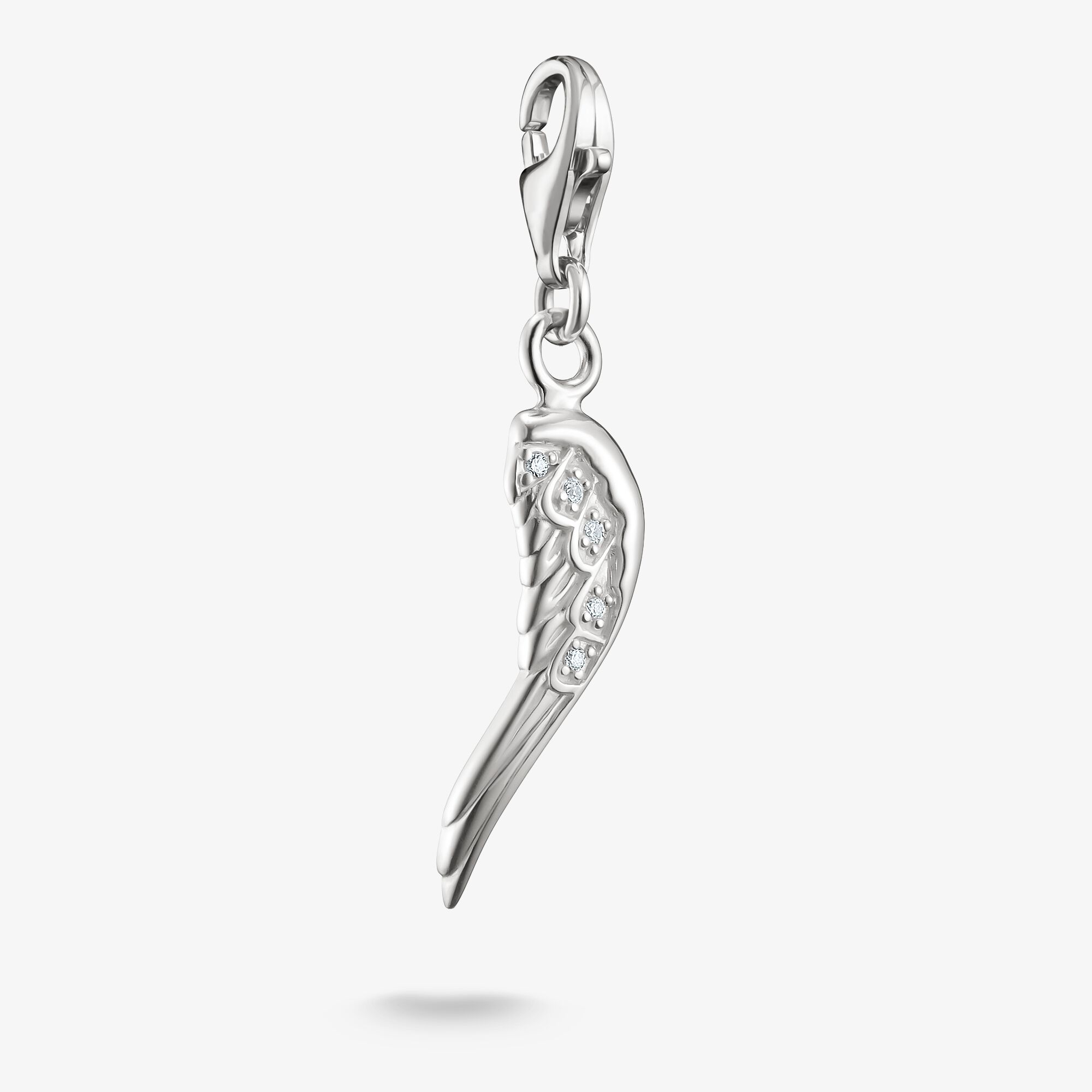 THOMAS SABO Pendentif Charm aile d'ange Argent sterling, Taille: one size, pour femme