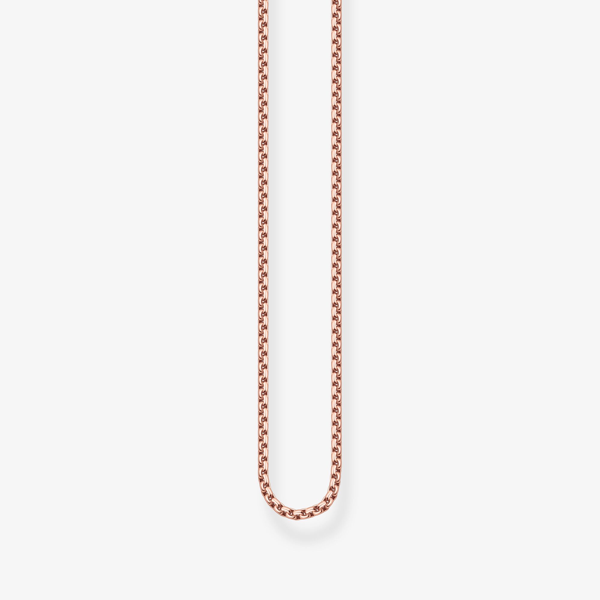 THOMAS SABO Chaîne maille vénitienne Épaisseur 1,00 mm (0,04 Inch), Argent sterling doré or rose, Taille: 90 cm, Unisex