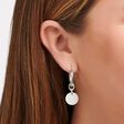 Hoop earrings with disc silver from the  collection in the THOMAS SABO online store