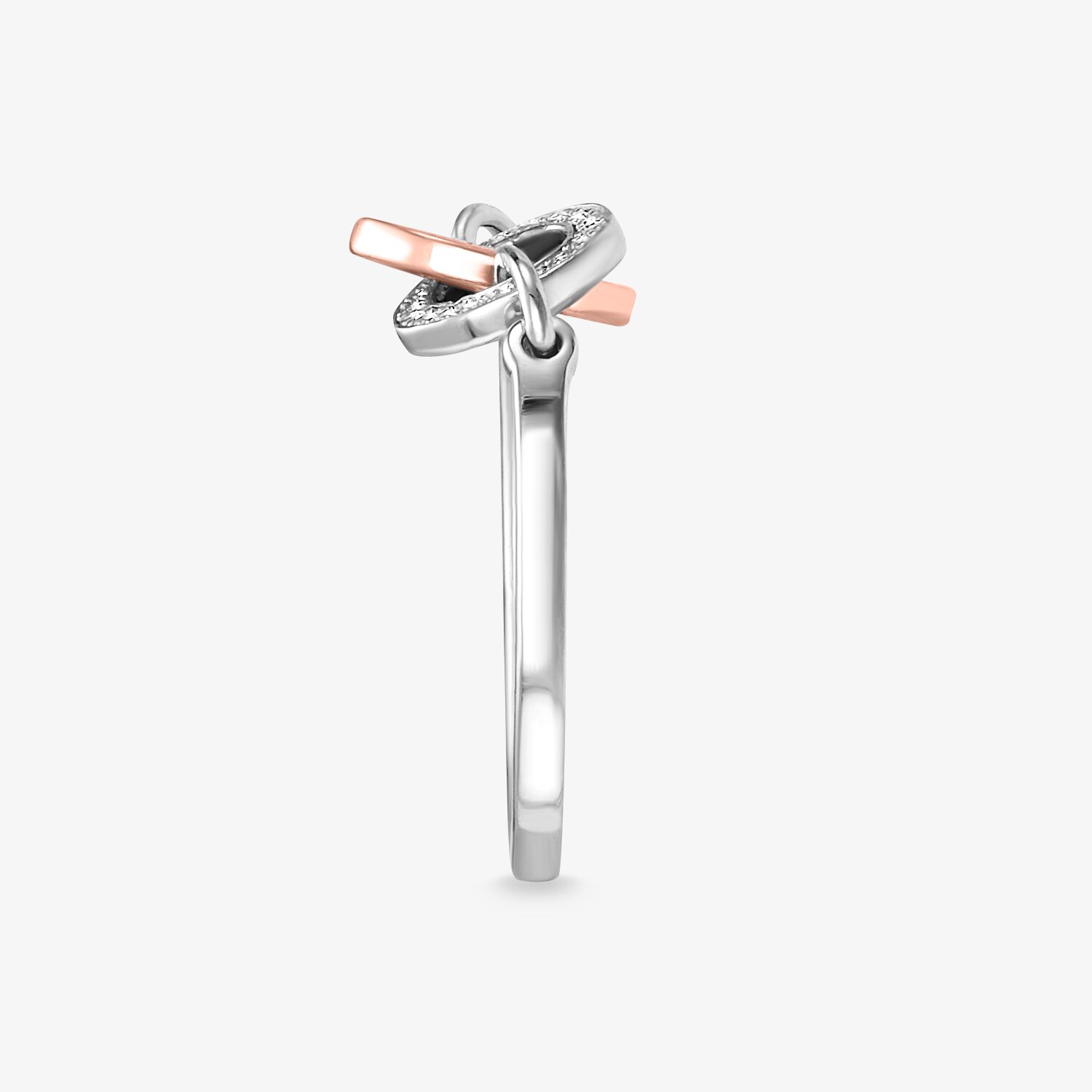 THOMAS SABO Bague Together, Argent Sterling 925‰ or rose 375‰ 9K, Taille: 54, femme