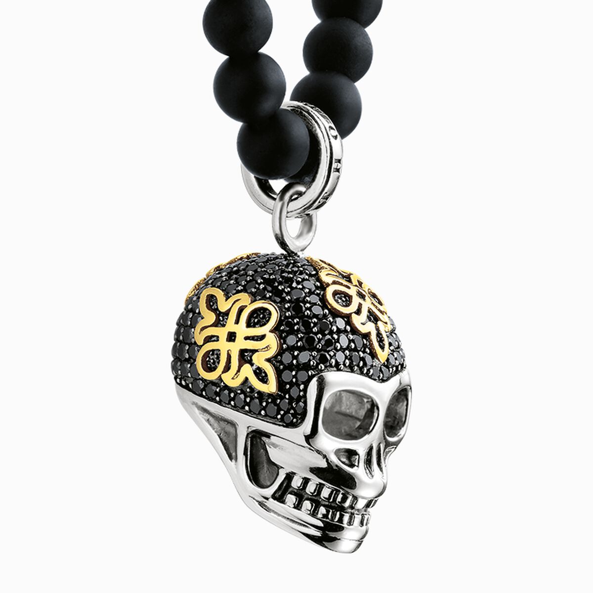 Kette Totenkopf, necklace skull, collier, Cabochon, Gemme