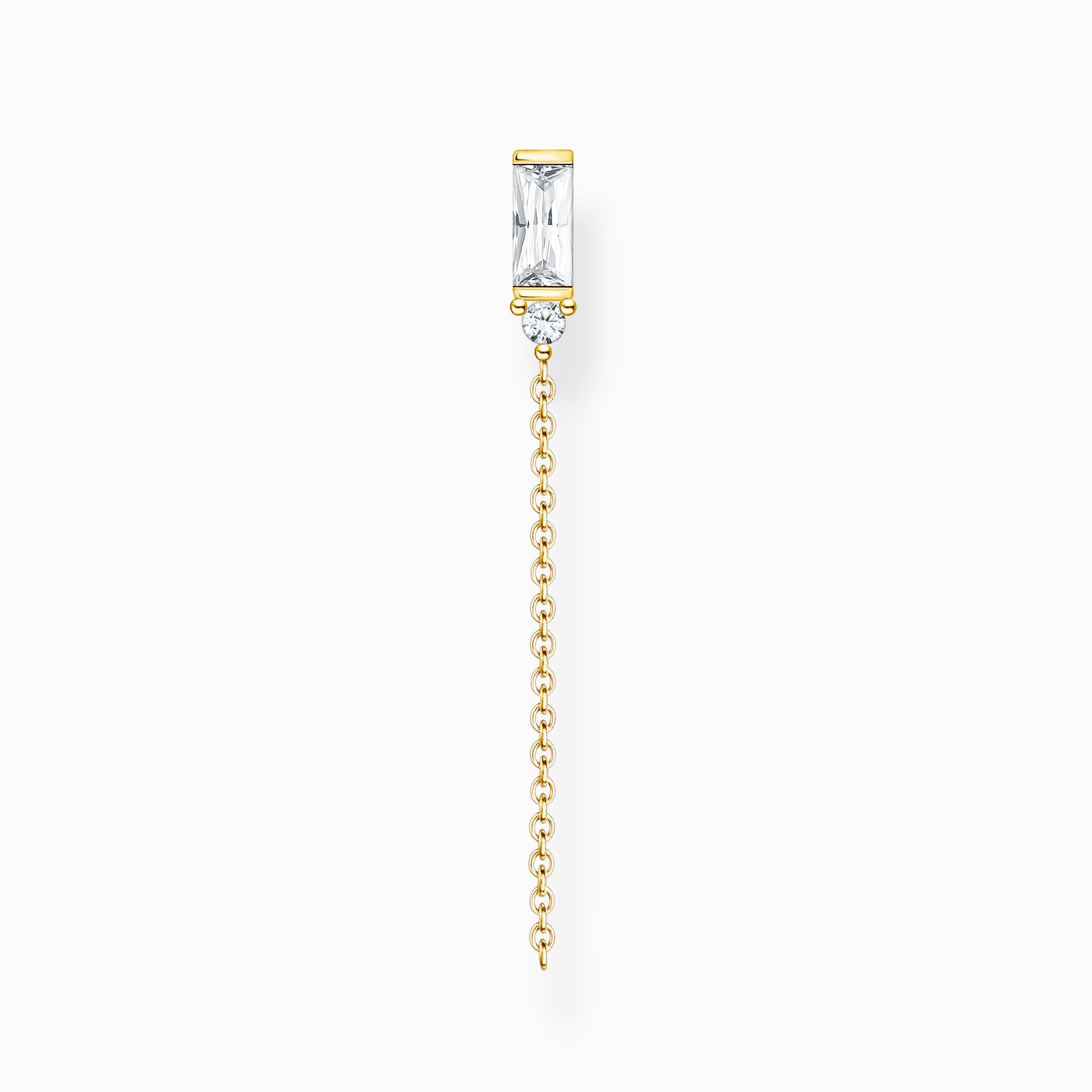 Single earring white stone gold from the Charming Collection collection in the THOMAS SABO online store