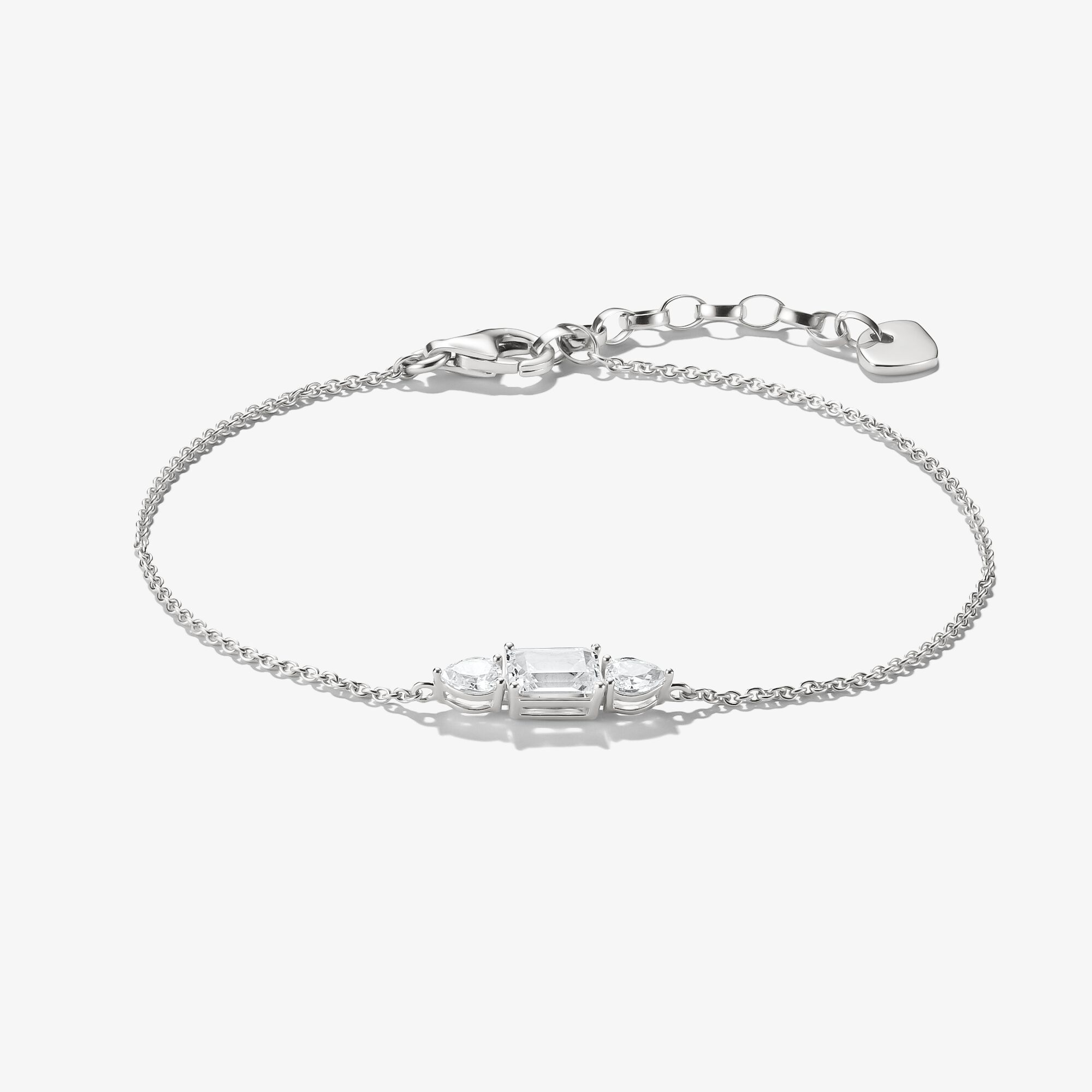 THOMAS SABO Bracelet zirconiums scintillants Bold Elegance argent, Argent sterling, Taille: 19 cm, femme