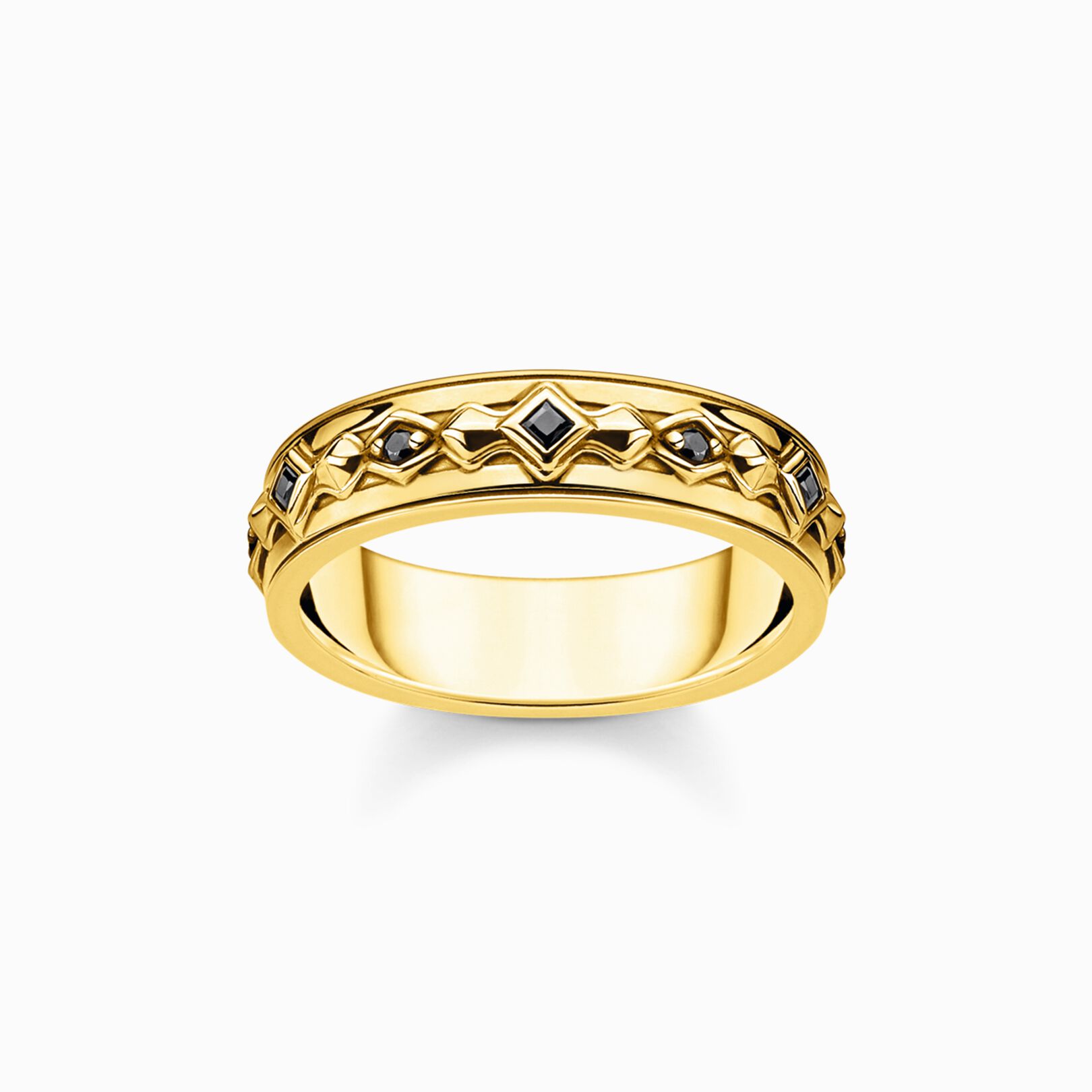 Thomas Sabo Yellow-Gold plated Ring with Various Cosmic Motifs and Stones