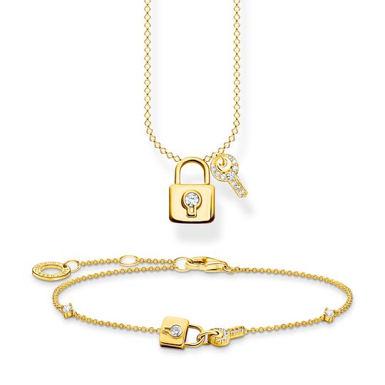 Jewellery set lock with key gold from the  collection in the THOMAS SABO online store