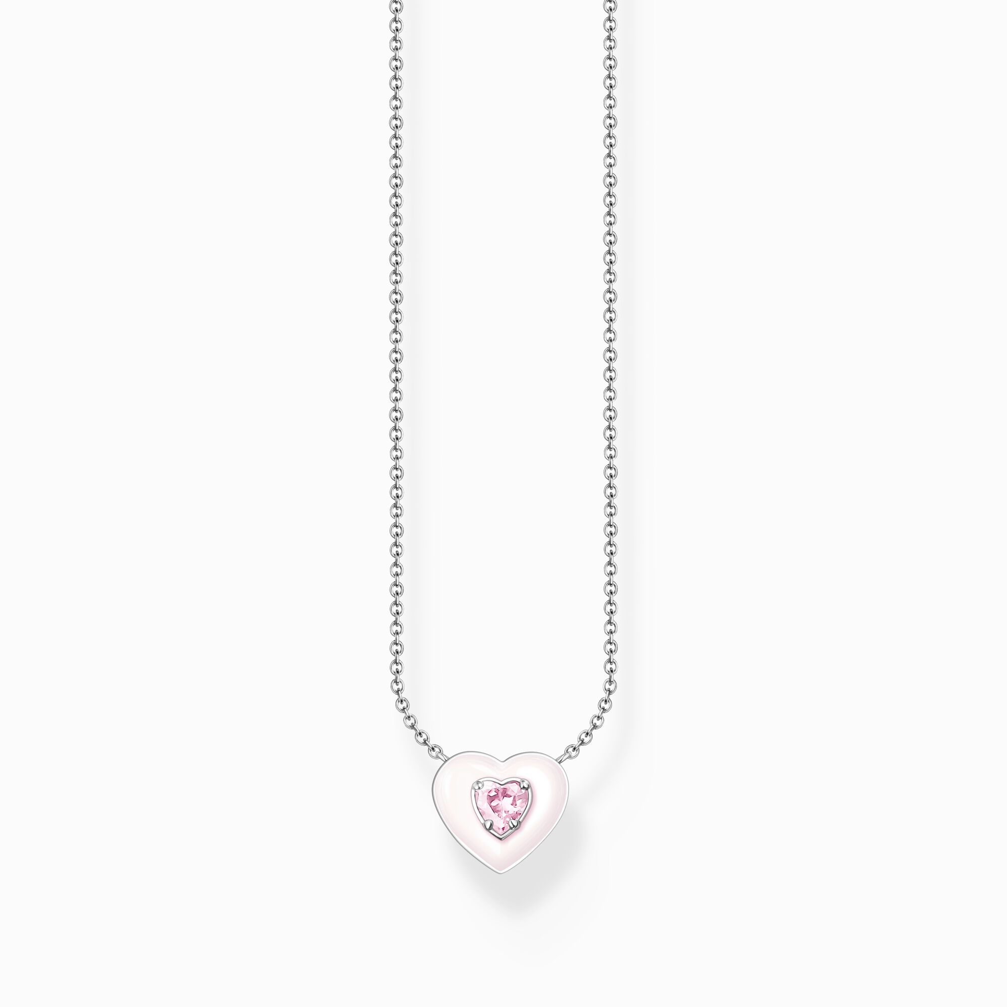 Cadena coraz&oacute;n con piedras rosas plata de la colección Charming Collection en la tienda online de THOMAS SABO