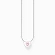 Necklace heart with pink stones silver from the Charming Collection collection in the THOMAS SABO online store