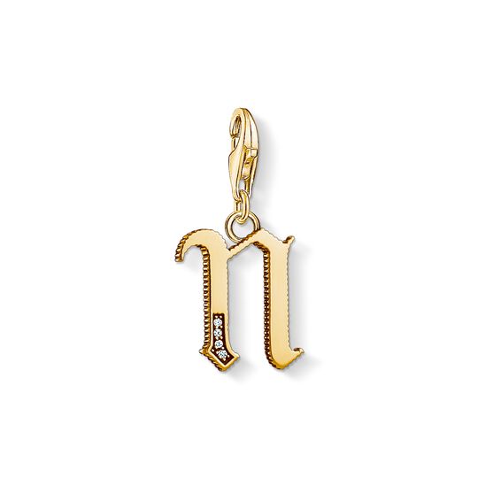 Charm pendant letter N gold from the Charm Club collection in the THOMAS SABO online store