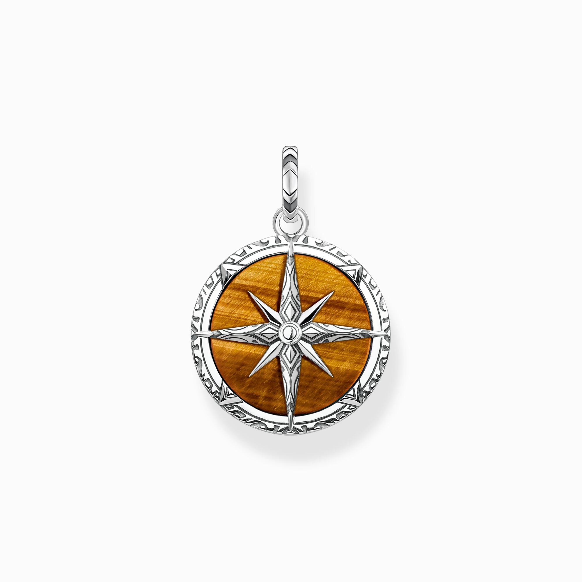 Pendant compass tiger&lsquo;s eye from the  collection in the THOMAS SABO online store
