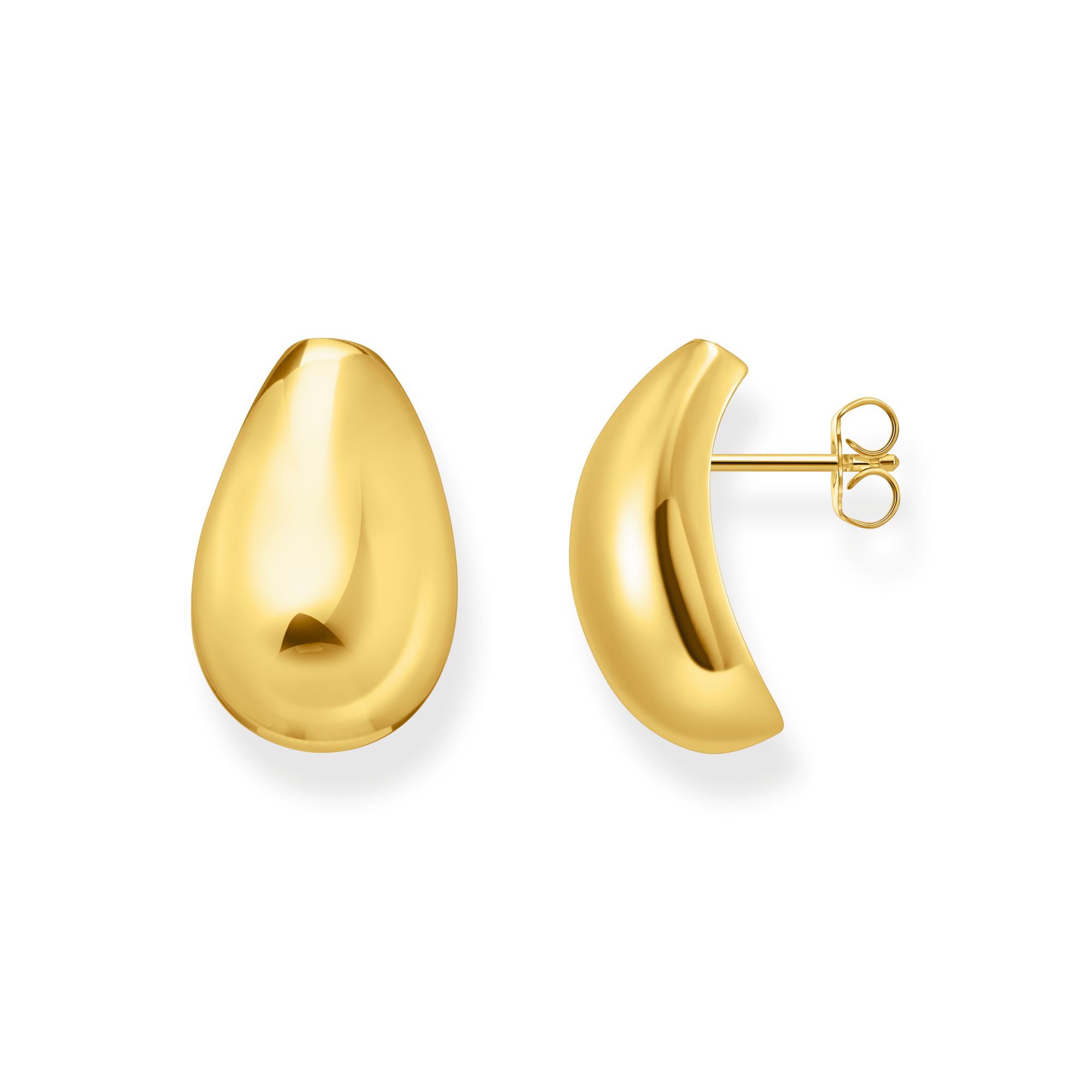 Thomas Sabo Ohrringe Teardrop-Form vergoldet gelbgoldfarben H2308-413-39