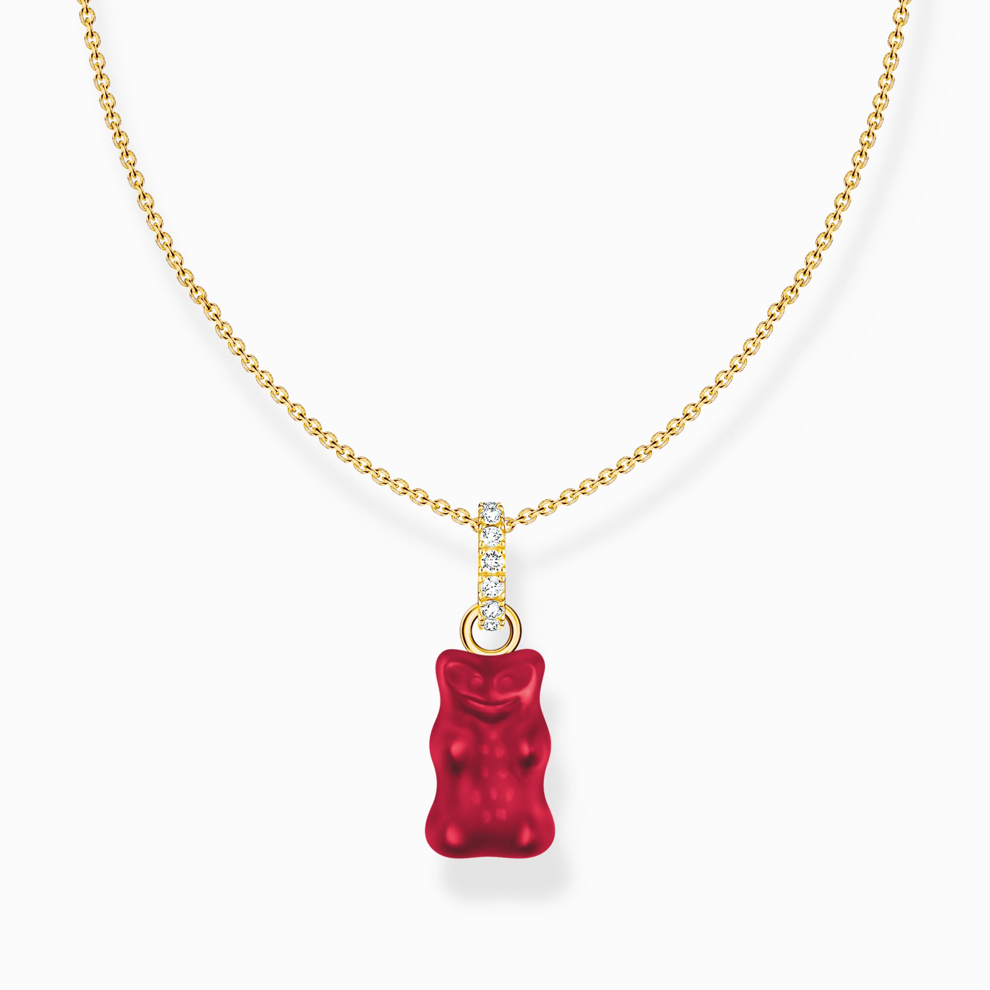 THOMAS SABO x HARIBO: Collar con Oso de Oro rojo de la colección Charming Collection en la tienda online de THOMAS SABO