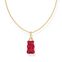Cadena con ba&ntilde;o de oro, colgante de Osito de Oro rojo y piedras de la colección Charming Collection en la tienda online de THOMAS SABO