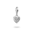 Charm pendant glitter heart