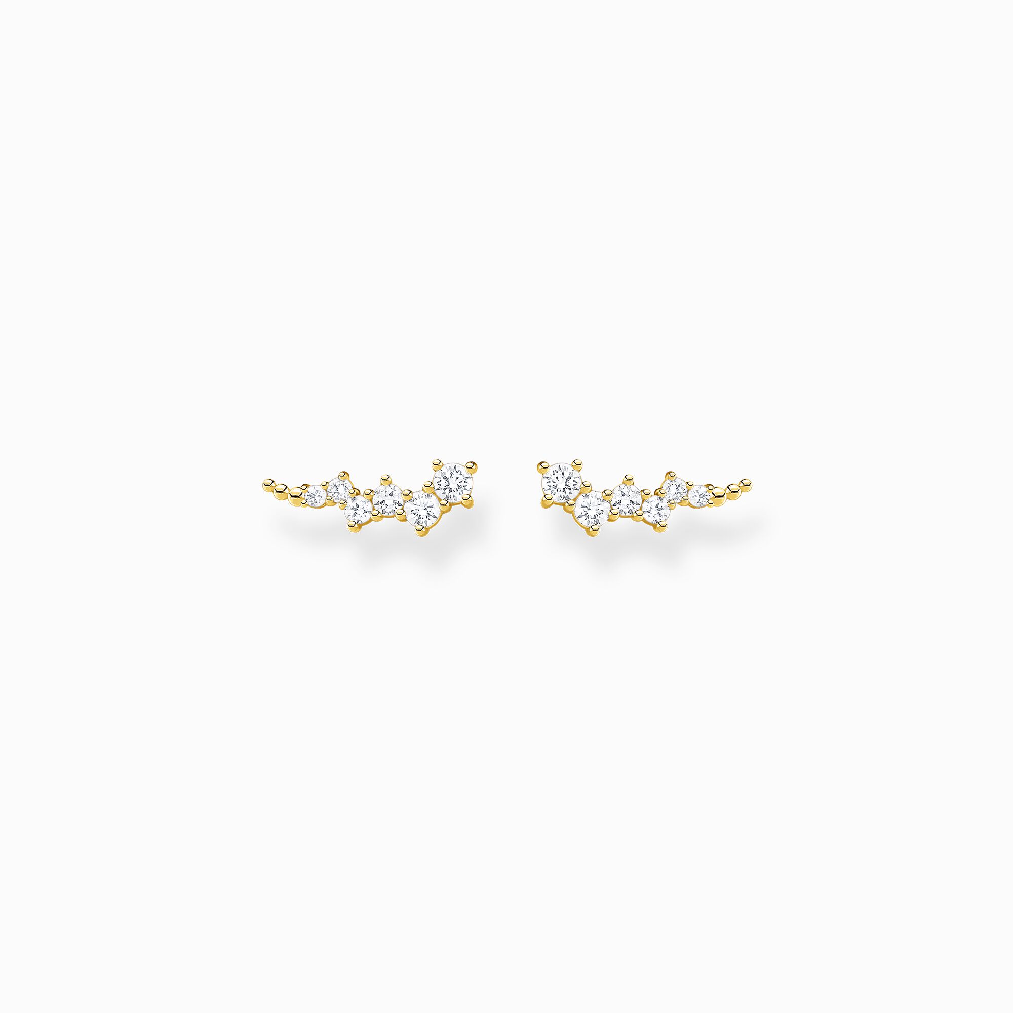 Ear climber white stones gold from the Charming Collection collection in the THOMAS SABO online store