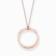 Halsband cirkel med vita stenar ros&eacute;guldpl&auml;terad ur kollektionen  i THOMAS SABO:s onlineshop