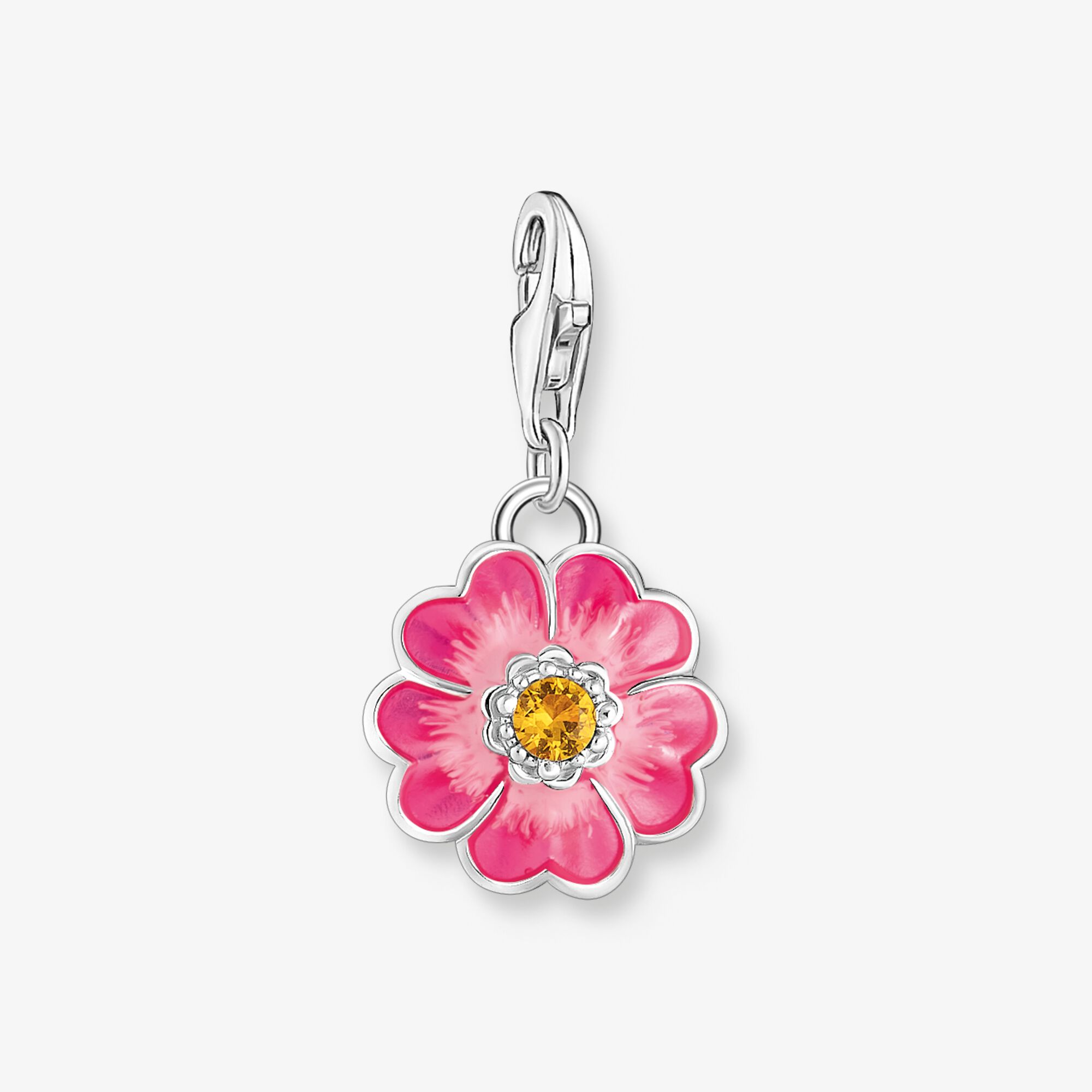 THOMAS SABO Pendentif Flower Pink argent, Argent Sterling 925‰ , Taille: one size, femme