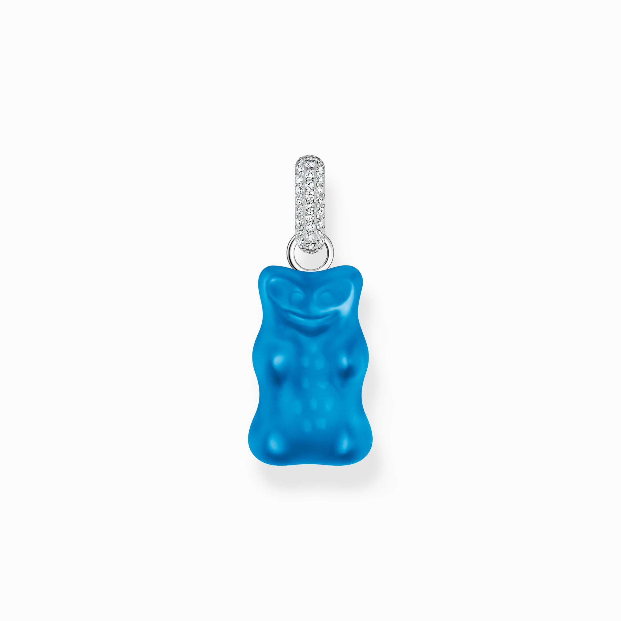 Large silver pendant with blue goldbears and zirconia from the Charming Collection collection in the THOMAS SABO online store