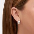 Hoop earrings with white stones pav&eacute; silver from the  collection in the THOMAS SABO online store