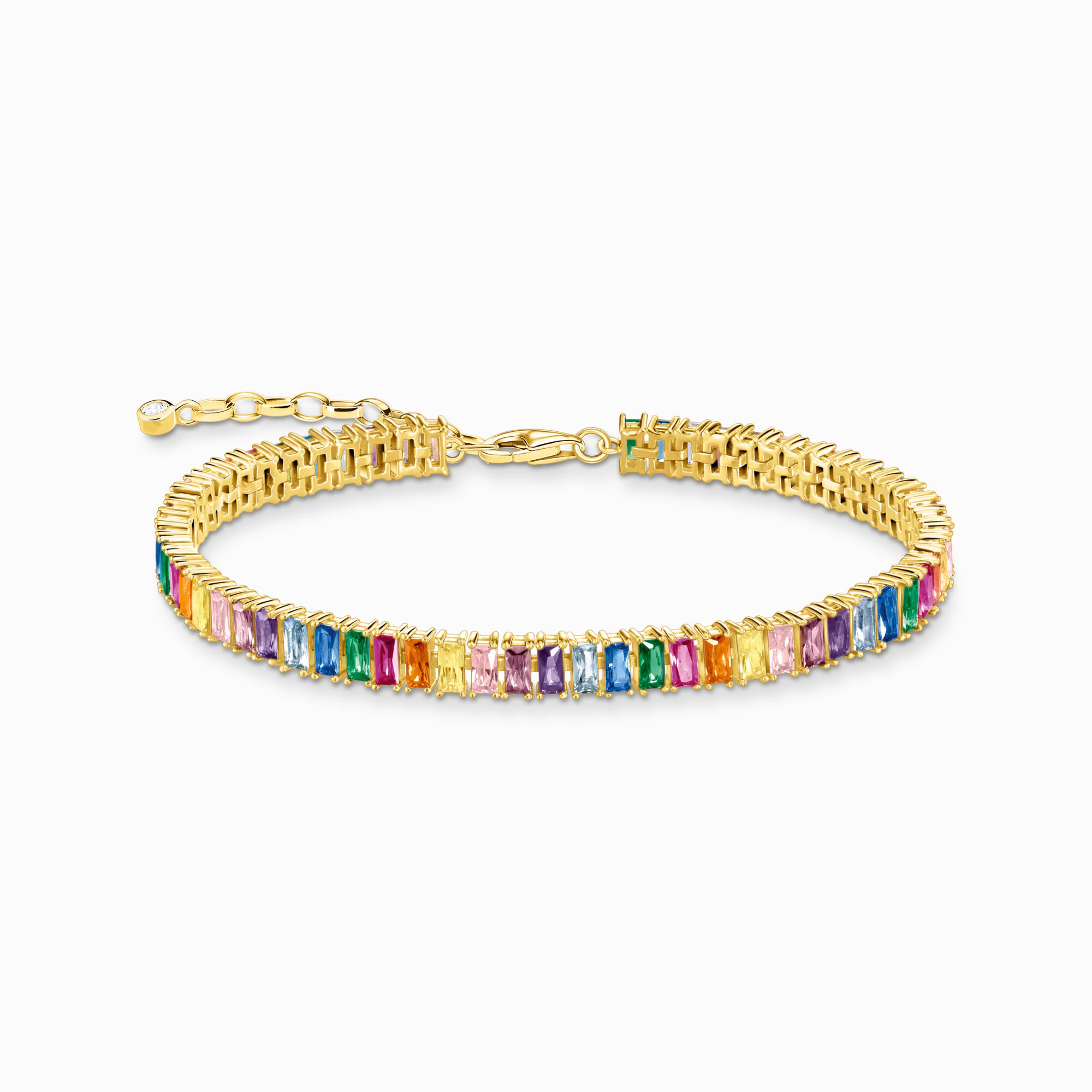 Tennis bracelet with colourful stones gold plated from the  collection in the THOMAS SABO online store