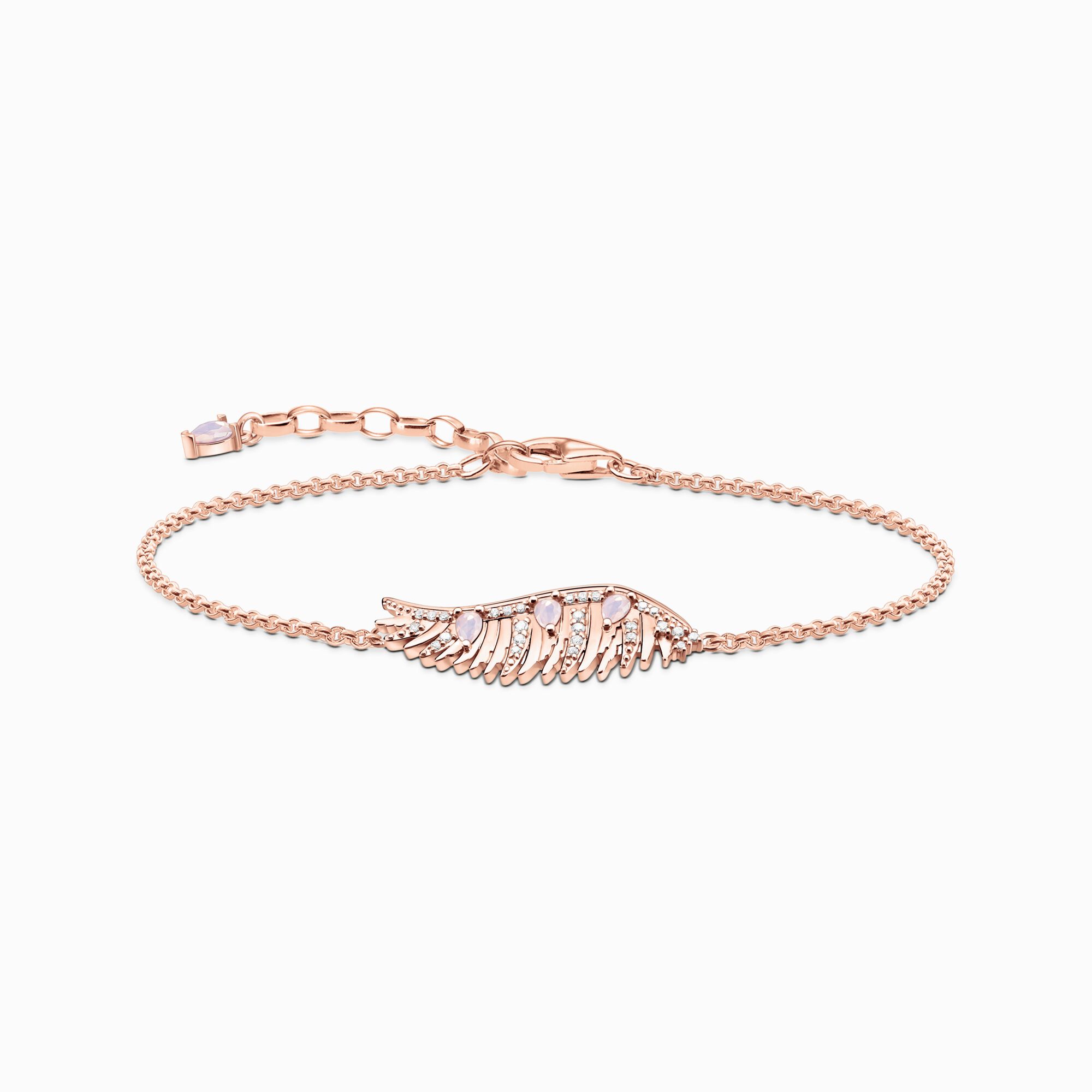 Bracelet phoenix wing with pink stones rose gold from the  collection in the THOMAS SABO online store