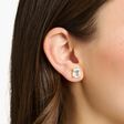Ear studs with white stone gold plated from the  collection in the THOMAS SABO online store