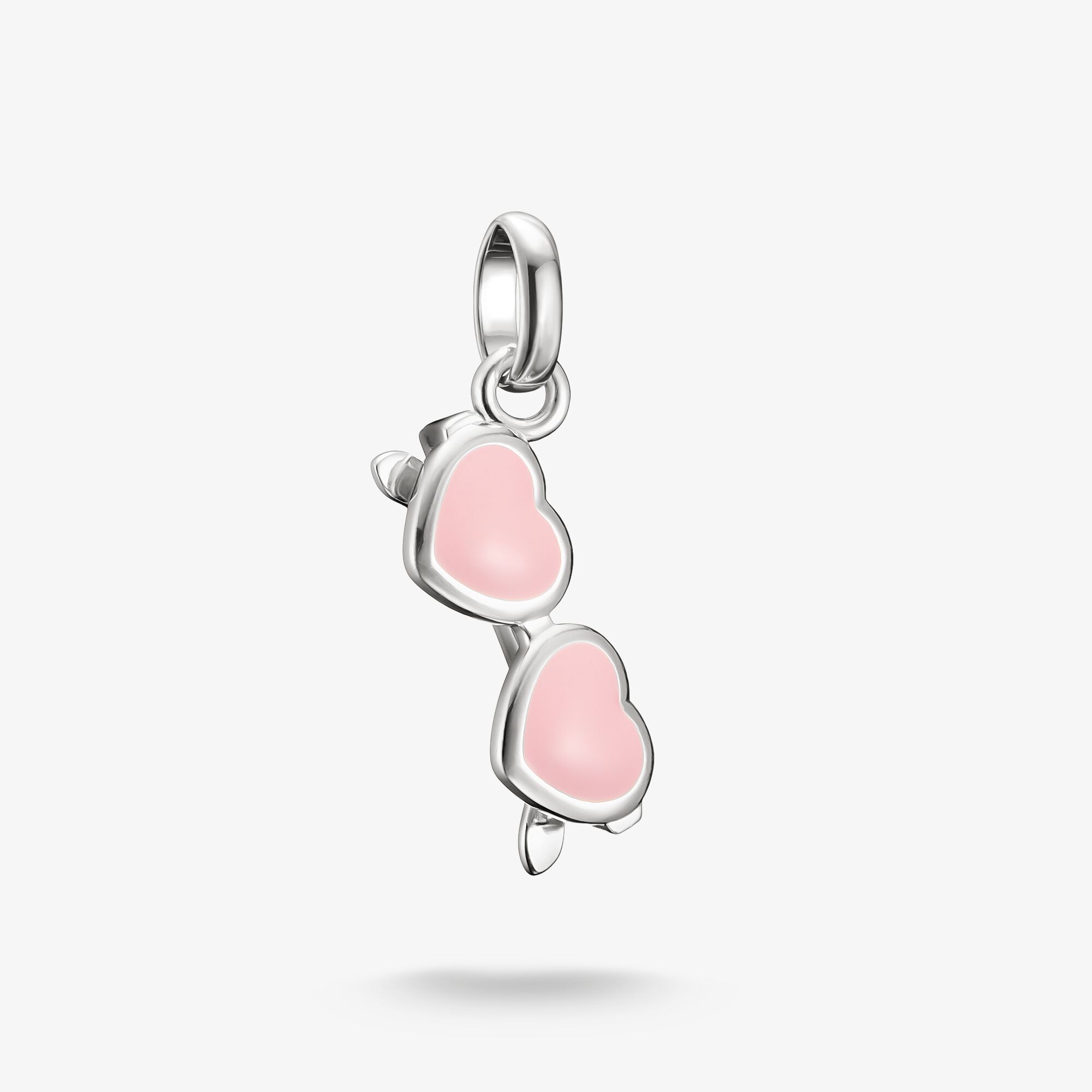 THOMAS SABO Pendentif Charm lunettes de soleil Pink Connect Argent Argent sterling, Taille: one size, pour femme