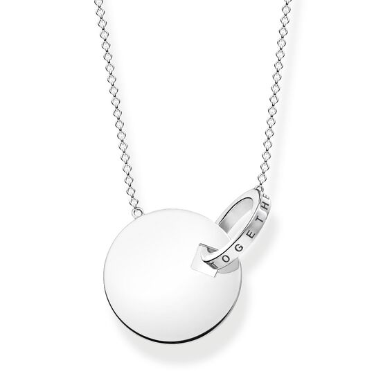 Necklace Large Together Coin With Silver Coloured Ring
