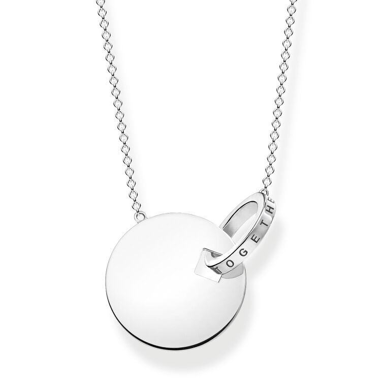 Halskette Fur Damen Together Grosser Coin Mit Ring Silber Thomas Sabo