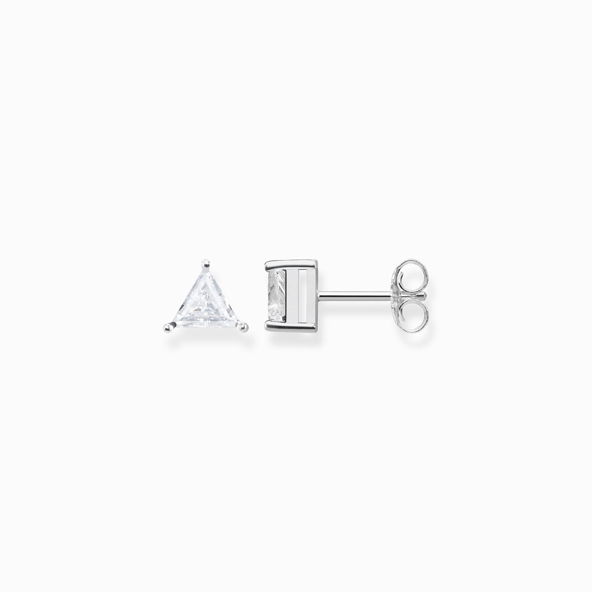 Ear studs white triangles from the  collection in the THOMAS SABO online store