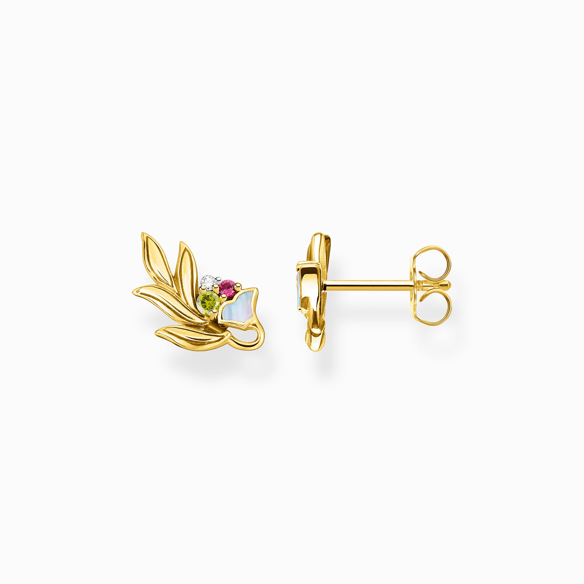 Ear studs flower gold from the  collection in the THOMAS SABO online store