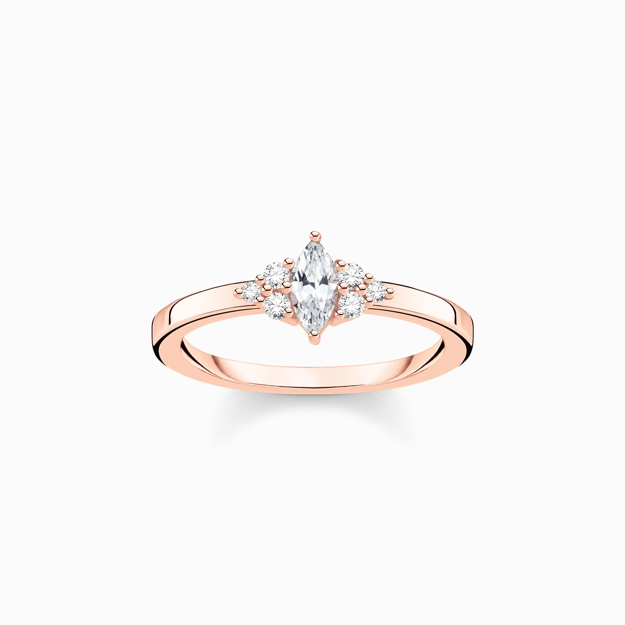 Ring vintage white stones rose gold from the Charming Collection collection in the THOMAS SABO online store