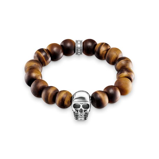 Bracelet power bracelet t&ecirc;te de mort marron de la collection  dans la boutique en ligne de THOMAS SABO