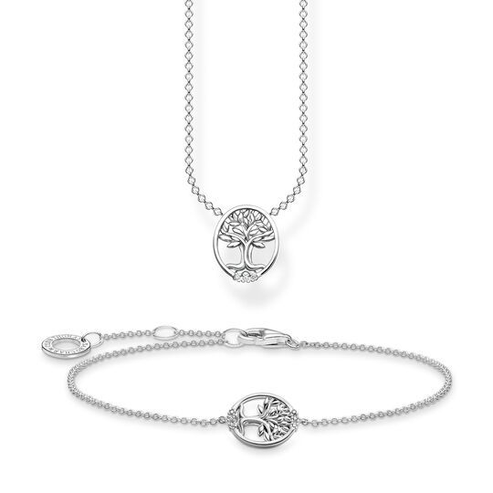 Jewellery set Tree of Love silver from the  collection in the THOMAS SABO online store
