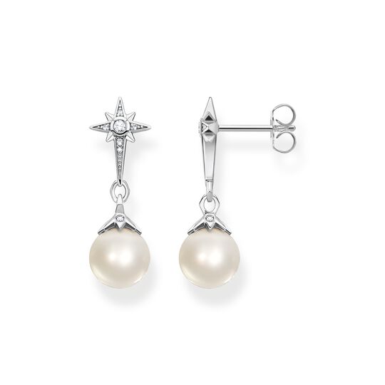 Earrings pearl star silver from the  collection in the THOMAS SABO online store