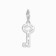Charm pendant key white stones silver from the Charm Club collection in the THOMAS SABO online store