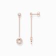Earrings circle with white stones rose gold plated from the  collection in the THOMAS SABO online store