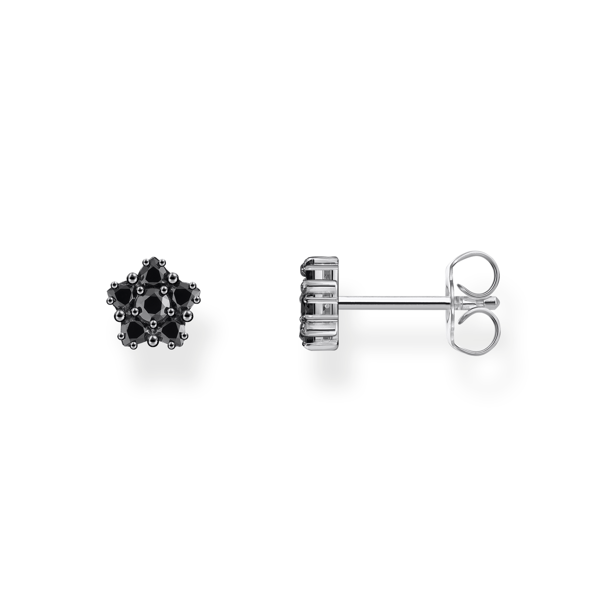 Thomas Sabo Damen-Ohrstecker – 925 Sterlingsilber Mit Schwarzen Zirkonia (H2021-643-11)
